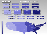 Organizational chart with map