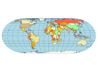 Map eckert IV projection