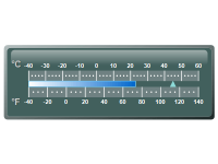 Linear gauge thermometer