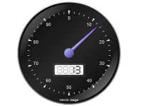 Custom radial gauge with numeric display