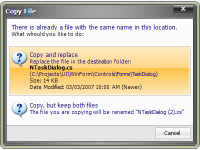 Vista like copy file dialog