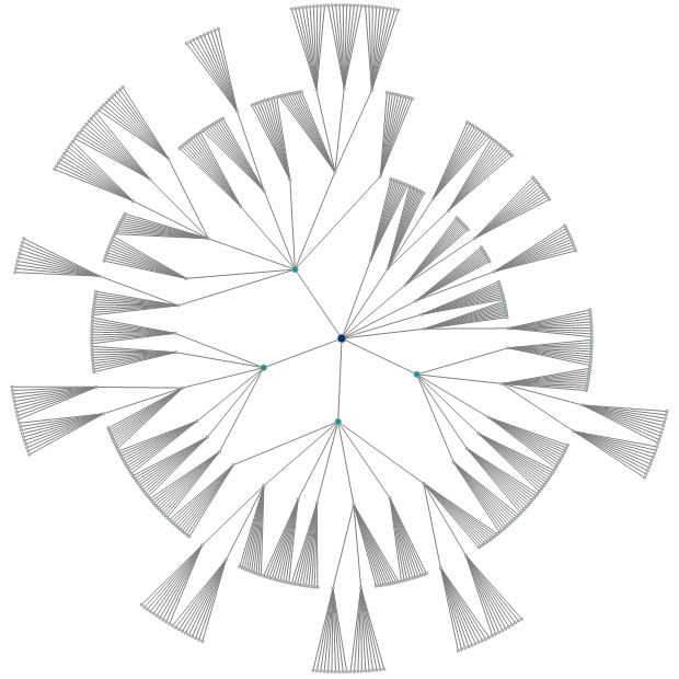 Complex radial graph layout 2