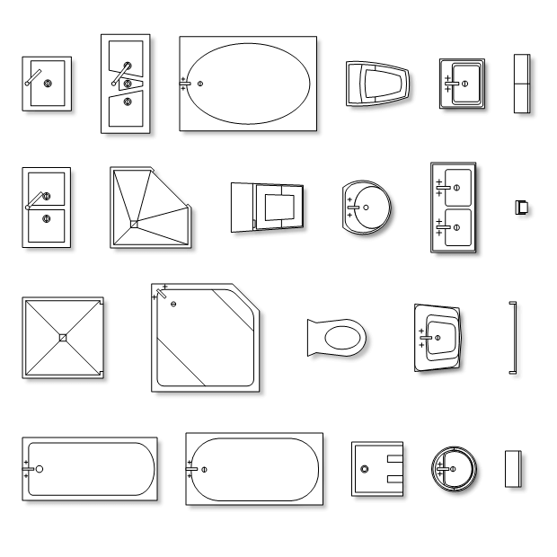 Nevron diagram bath kitchen plan shapes