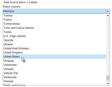 data binding labels