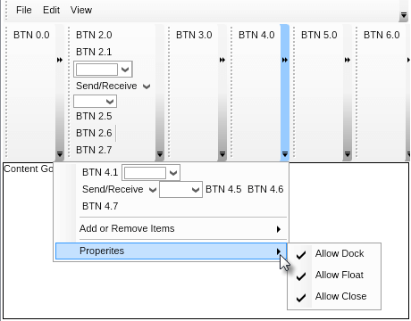 command bars properties