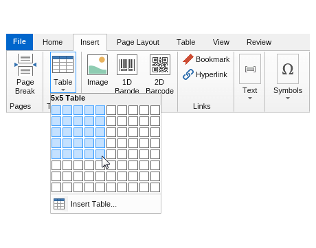 ribbon insert