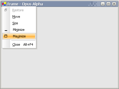 Opus alpha frame