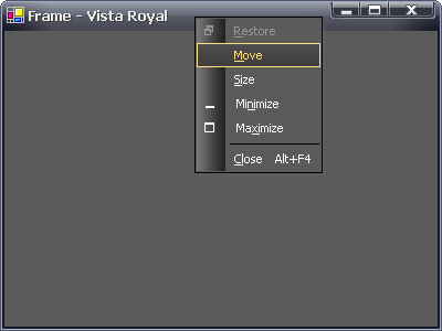 Vista royal frame